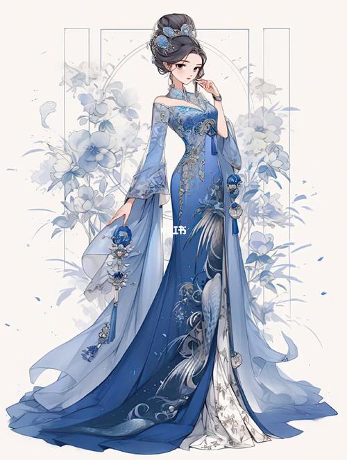 藍(lán)韻·元素律動(dòng)——藍(lán)色系動(dòng)漫角色禮服裙設(shè)計(jì)解析